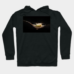 Milk splash on golden spoon Hoodie